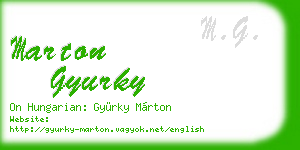 marton gyurky business card