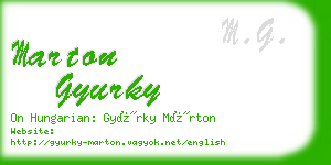 marton gyurky business card